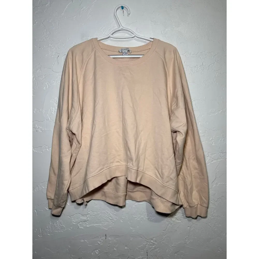 Primark light pink boxy oversized crew neck pullover‎ sweater womens 2XL cozy
